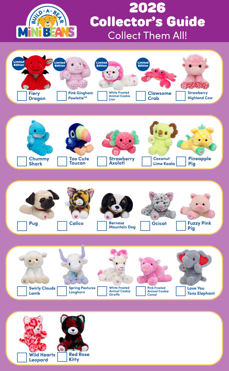Build-A-Bear Mini Beans Collector's Guide 2026
